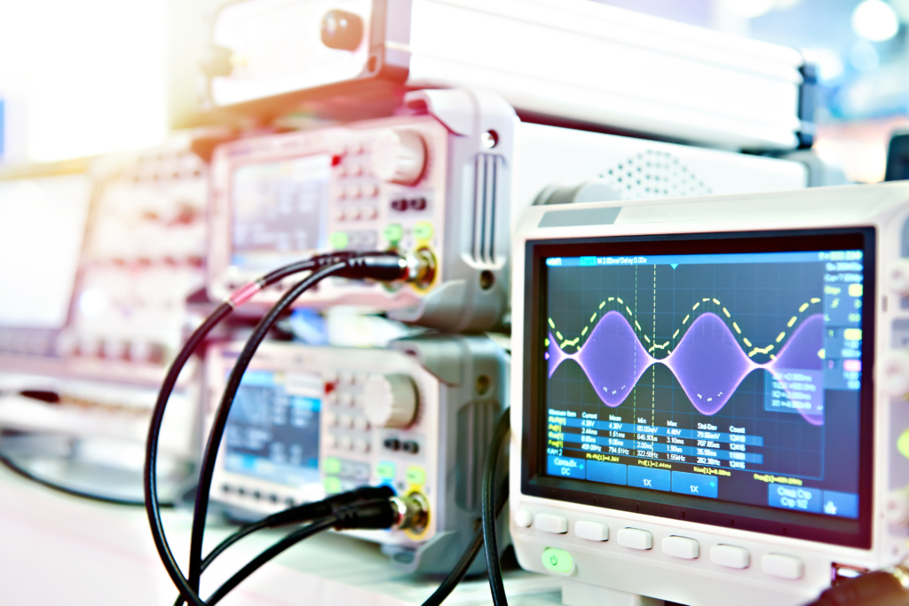 Tools like a digital storage oscilloscope can be used in medical device engineering fields such as biomedical engineering, when measuring electrical signals from the human body, such as brainwaves and heartbeats.